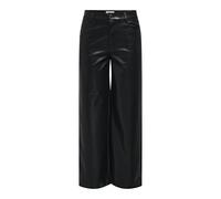 ONLY Onlmadison HW Wide Faux Leather Pant Pnt, Negro, M / 34L Mujeres