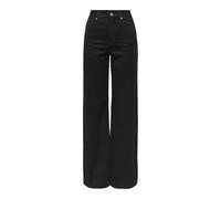 ONLY Onlmadison-Royal HW Wide Dnm BF Gua, Black Denim, XS / 32L Mujeres