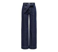 ONLY ONLMADISON Vaqueros Anchos de Pierna Ancha de Cintura Alta Pantalones Vaqueros de Corte Ancho, Dark Azul Denim, XL / 32L