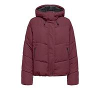 ONLY Onlmaggi Life Short Puffer CC Otw, Rojo Oscuro, x_l Mujeres