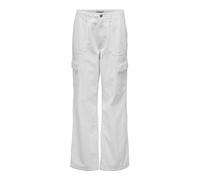 ONLY Onlmalfy-Inez HW Stripe Cargo Pnt Noos Pantalones, Cloud Dancer/Stripes:Blue, XSW x 32L para Mujer
