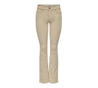 ONLY Onlmary-Global Ausgestellt - Pantalones de Manguera para Mujer, marrón Claro, 42W / 34L