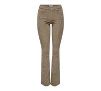 ONLY ONLMARY-Global Pantalón Acampanado de Cintura Media para Mujer, fósil, 42W / 32L