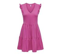 ONLY Onlmay Gorra Sleev Fril Dress Jrs Noos Vestido, Raspberry Rose, L para Mujer