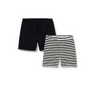 ONLY Onlmay High Waist Shorts Jrs 2Pk Pantalones Cortos, Negro/Paquete: Negro Stripes CD (Lia), S para Mujer