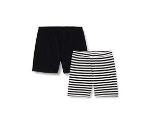 ONLY Onlmay High Waist Shorts Jrs 2Pk Pantalones Cortos, Negro/Paquete: Negro Stripes CD (Lia), S para Mujer