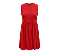 ONLY Onlmay Life S/L Peplum Dress Box Jrs Vestido de Punto, Rojo Escarlata, Mujer