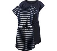 ONLY OnlMAY S/S Vestido de verano para mujer, paquete de 2 unidades, tallas XS, S, M, L, XL, XXL, a rayas, negro, 100 % algodón, L