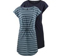 ONLY OnlMAY S/S Vestido de verano para mujer, paquete de 2 unidades, tallas XS, S, M, L, XL, XXL, a rayas, negro, 100 % algodón, S