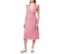 Only ONLMAY Vestido Largo para Mujer, Rosa Choque/Rayas: Cloud Dancer (Dina), S