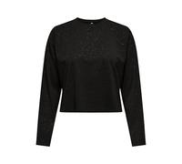ONLY Onlmelle L/S Glitter Top JRS, Negro, XL