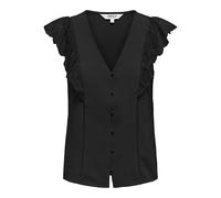 ONLY Onlmette Life Sl V-Neck Mix Top WVN Cs, Negro, L