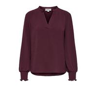 ONLY Onlmette V-Neck LS Smock Top Noos WVN, Chocolate decadente, M