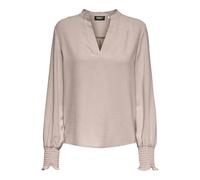 ONLY Onlmette V-Neck LS Smock Top Noos WVN, Gray Morn, M