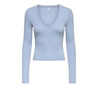 ONLY Onlmila L/S - Camiseta de Cuello en V para Mujer, Soft Chambray, XS