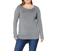 ONLY onlMILA LACY L/S LONG PULLOVER KNT NOOS suéter Mujer, Gris (Medium Grey Melange), 34 cm (Talla del fabricante: XS)