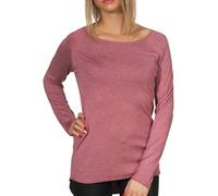 Only onlMILA LACY L/S LONG PULLOVER KNT NOOS - suéter Mujer, Rosa (Mesa Rose Detail:W. MELANGE), 36 (Talla del fabricante: Small)