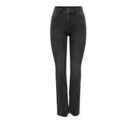 ONLY Onlmila Life HW Acampanado Dnm Bj371 Jeans, Negro Denim, 30 W para Mujer