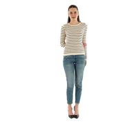ONLY Onlmila LS Stripe Button O-Neck CC Knt Suéter pulóver, Birch/Stripes:Navy Blazer, XS para Mujer