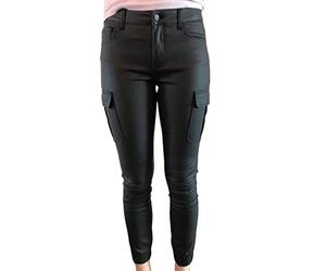 ONLY Onlmissouri Reg ANK Coated Pnt Pantalones, Negro, XSW x 32L para Mujer