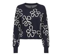 ONLY Onlmontana LS Jq O-Neck CC Knt, Azul Oscuro, M para Mujer