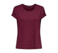 ONLY Onlmoster S/S O-Neck Top Noos Jrs Camiseta con Cuello Redondo Normal y Mangas Cortas, Granate, L para Mujer