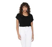 Only Onlmoster S/S O-neck Top Noos Jrs Camiseta, Negro (Solid Black), XL para Mujer