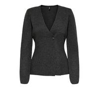ONLY Onlmyera Life LS One Button Cardigan Knt, Gris Oscuro Jaspeado, XS Mujer, Dark Grey Heather, XS