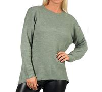 Only Onlnanjing L/S Pullover Knt Noos Jersey, Verde (Balsam Green Detail: W. Melange), S Mujer