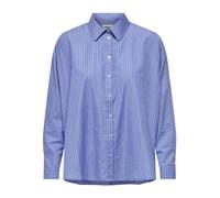 ONLY Onlnew Grace LS Noos WVN Blusa para Mujer, Azul Lunar/Rayas: Azul/Blanco, L