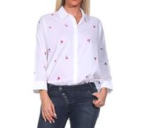 ONLY Onlnew Lina Grace LS Emb Shirt Noos Wvn Cierre De Botón Caja Ajuste Camisa De Manga Larga, Blanco Brillante 4, L Mujeres