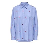 ONLY Onlnew Lina Grace LS Stripe EMB Shirt Mujer Manga Larga Azul L