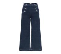 ONLY Onlnew Madison HW But Wide Crop Dnm, Dark Azul Denim, XS / 30L Mujeres