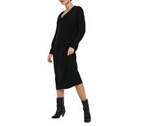 ONLY Onlnew Tessa L/S Midi V-Neck Dress Knt Vestido Largo, Negro, XL para Mujer