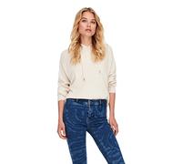 ONLY Onlnew Tessa LS Hood Detail Pul Noos Knt Sudadera con Capucha, Pumice Stone/Detalle: W. Melange., S para Mujer