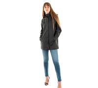 ONLY ONLNewellen - Chaqueta impermeable para mujer con capucha, Negro, XS