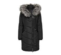 ONLY Onlnewlinette Fur Hood Coat Otw Abrigo, Negro, M para Mujer