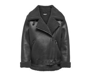 ONLY ONLNEWLIS Faux Leather Aviator CC OTW - Chaqueta para mujer, diseño fantasma, M, Phantom, M