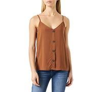 ONLY Onlnova Life Button Singlet Solid Ptm Tops, Beige, 36 para Mujer