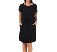 ONLY Onlnova Life Connie Bali - Vestido de Verano de Manga Corta para Mujer, Negro, 36