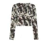ONLY Onlnova Life Vis L/S Hailey Tie Top, Chocolate Lab, M Mujeres