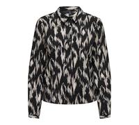 ONLY Onlnova Life Vis L/S Maya Shirt Top, Black/AOP: 590 Rough Animal, M para Mujer