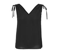 ONLY Onlnova Life Vis S/L Ruching Top Solid Top, Negro, M