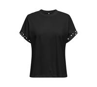 ONLY Onlolivia Life S/S Loose O-Neck Top Jrs, Negro, M Mujeres