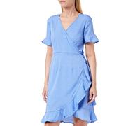 Only Onlolivia S/S Wrap Dress Wvn Noos Vestido, Azul (Blue Bonnet/AOP/Confetti Dot), 38 para Mujer