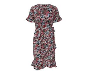 Only Onlolivia S/S Wrap Dress Wvn Noos Vestido, Black, 36 para Mujer