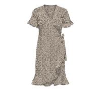 Only Onlolivia S/S Wrap Dress Wvn Noos Vestido, Marrón, 34 para Mujer