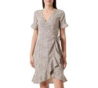 Only Onlolivia S/S Wrap Dress Wvn Noos Vestido, Marrón, 42 para Mujer