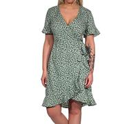 Only Onlolivia S/S Wrap Dress Wvn Noos Vestido, Verde (Hedge Green), 40 para Mujer