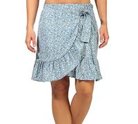 ONLY Onlolivia Wrap Skirt Wvn Noos Falda, Azul Oscuro/AOP: Dos Tonos, XL para Mujer